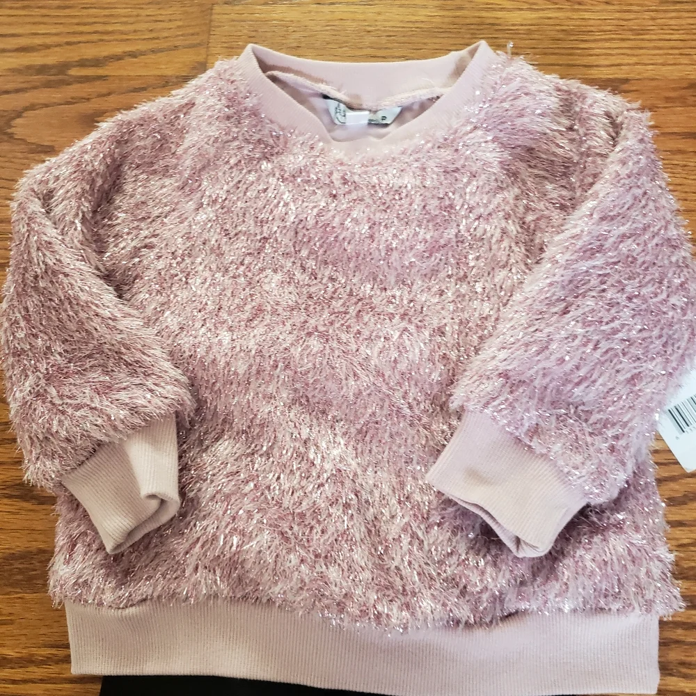 NWT Pippa & Julie Faux Fur Sweatshirt Leggings
